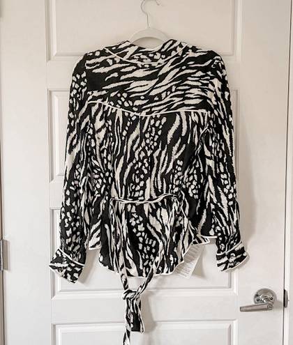 Veronica Beard NWT  Clive Blouse Black & Bone