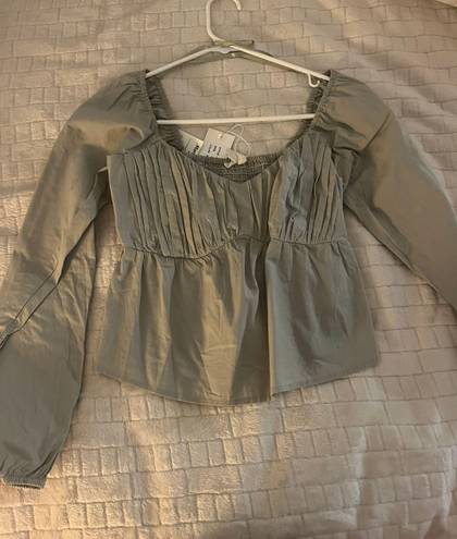 Sage Green Peplum Top