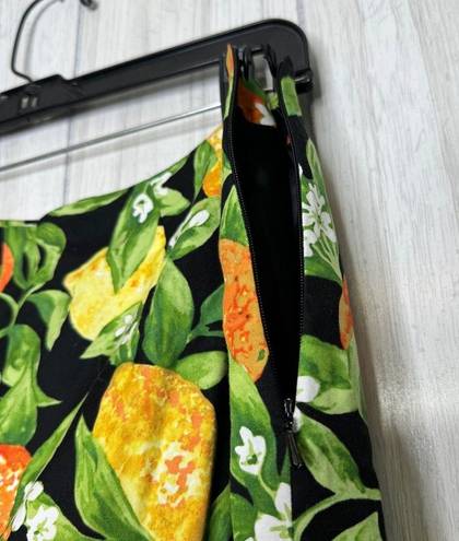 Talbots  Citrus Fruit Print Slacks Crop Pants size 12