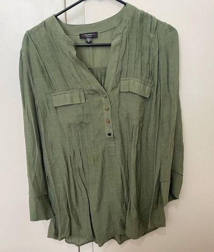 Olive green blouse Size 1X