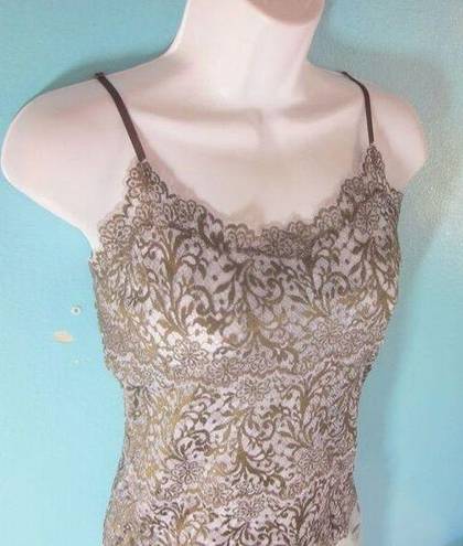 Natori Josie  Cami Size M Brown Lace