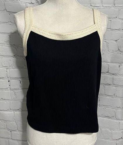 St. John Vintage  - Black Knit Sleeveless Top Embellished - S