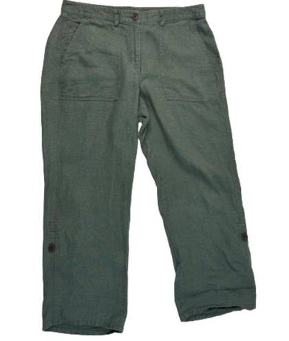 L.L.Bean  Linen Cropped Pants