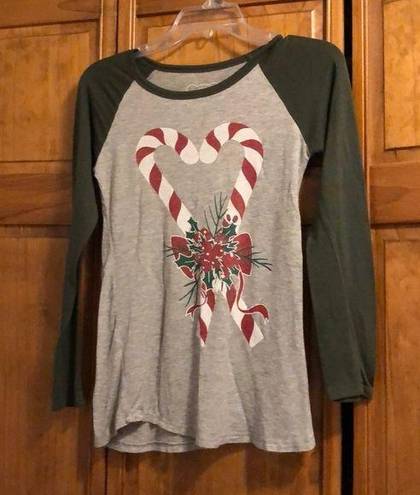 Mystique Boutique Color Bear Graphic Christmas Candy Cane Shirt