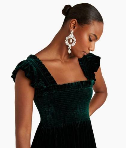 Hill House 💕💕 The Akilah Nap Dress ~ Emerald Green Velvet Small S NWT