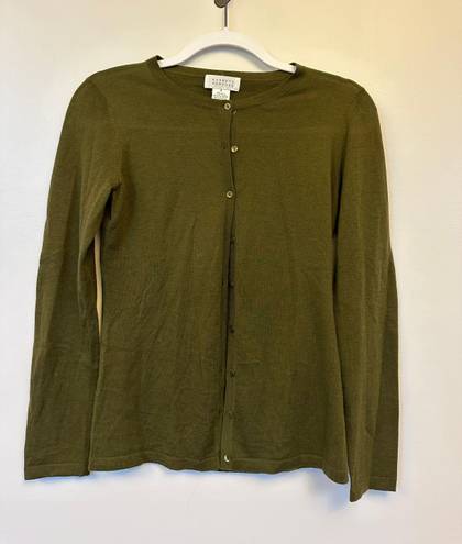 Barney’s New York Green Shirt + Cardigan Set