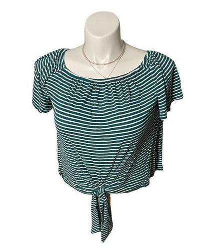 Vine & Love  Tie Front Bell Sleeve Tee Top M