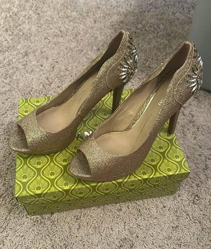 Gianni Bini Gold Peep Toe