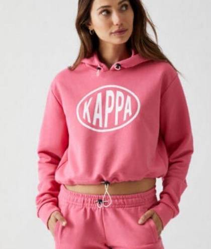 Kappa  Pop Elanta Cropped‎ Hoodie in Magenta Sz Small