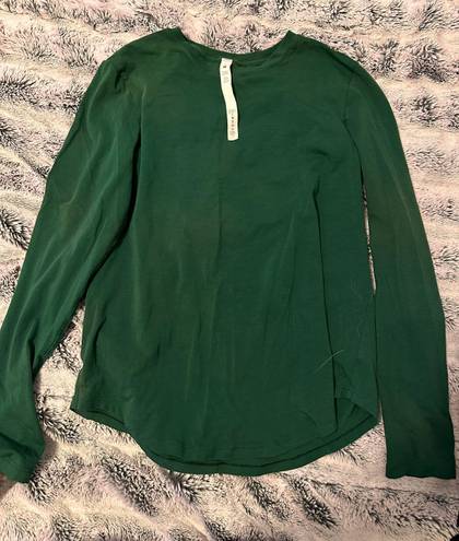 Lululemon Shirt- Love long Sleeve Shirt In Evergreen sz 6