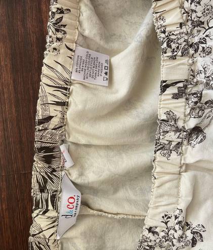 Brown and Cream Chinoiserie Printed Skort Size M