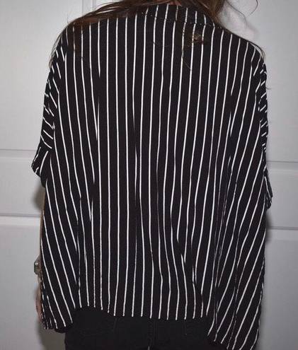 Ark & Co. Black And White Striped Blouse