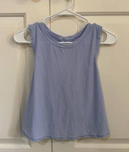 Lululemon  Fast as Light Frilled Tank Blue/Lavender Size 8