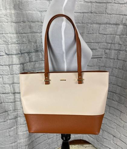 Lovevook large shoulder tote purse white and tan