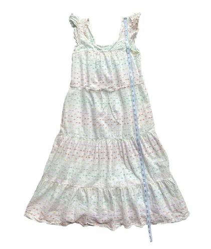 Draper James  RSVP Rainbow Embroidered Flutter Sleeve Sun Dress XS White