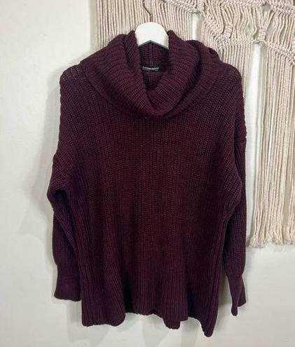 American Apparel Womens  Burgundy Turtle Neck Sweater One Size