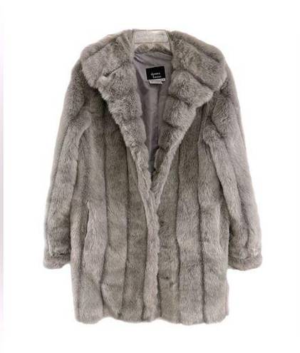 Dennis Basso gray faux fur coat Women’s M