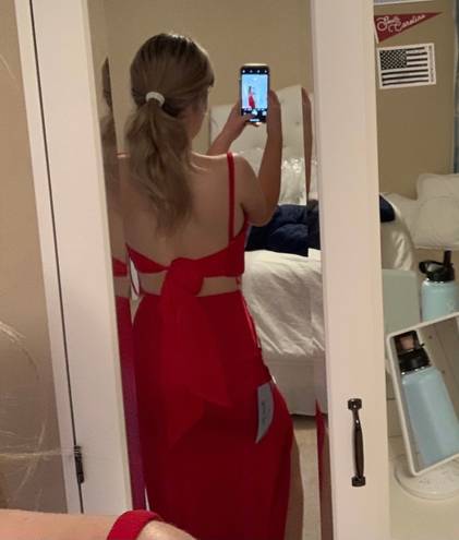 PromGirl Red Two Piece Prom Dress