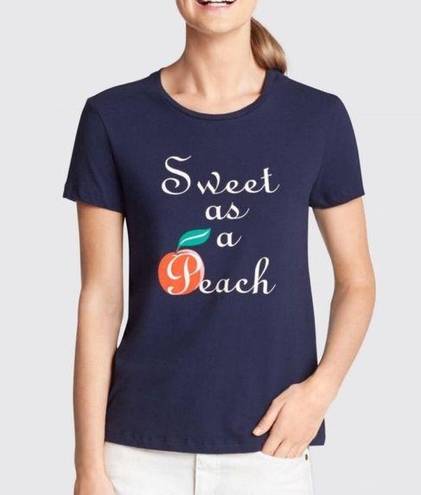 Draper James  Sweet As A Peach Graphic T-shirt Navy