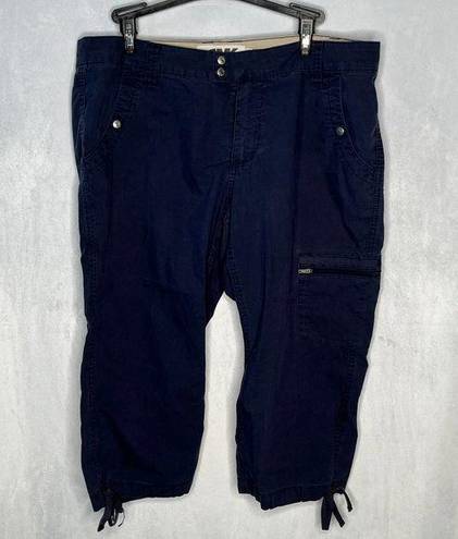 The Mountain  Khakis Pants Navy Capri  Cargo 12