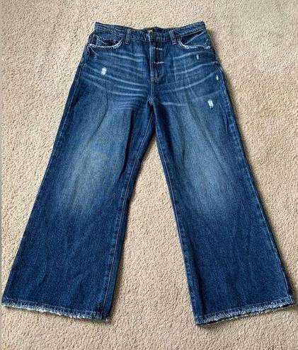 Lee VTG  Distressed Dark Wash Hippie Flare Mom Jeans Size 30/8