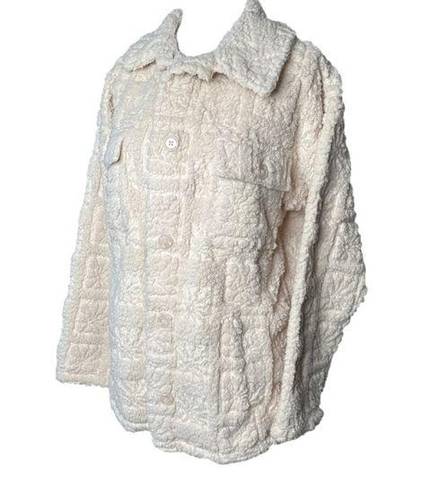 Billabong  Fairbanks Button Up Teddy Jacket in Cream