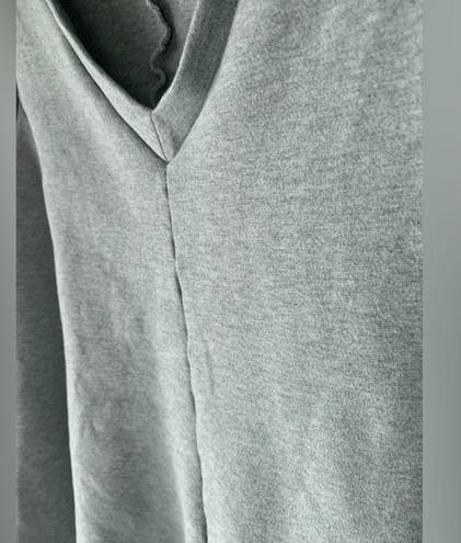 Kate Spade  Saturday Gray structured v-neck light gray flare peplum tee tank