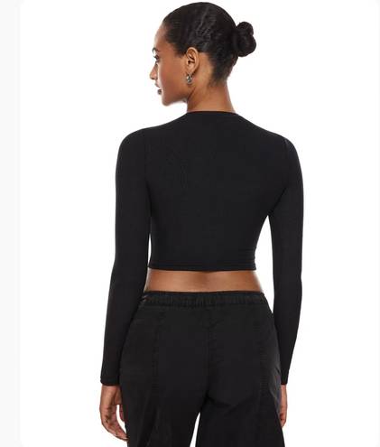 TJ Maxx Black Long Sleeve Crop Top