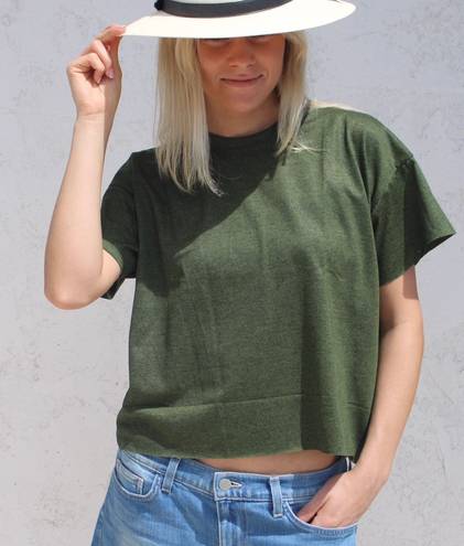 The Comfy  And Ready Crop Tee In Jungle Size Large 