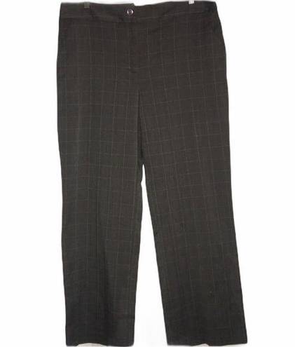 Attention  tweed plaid print stretchy dress pants