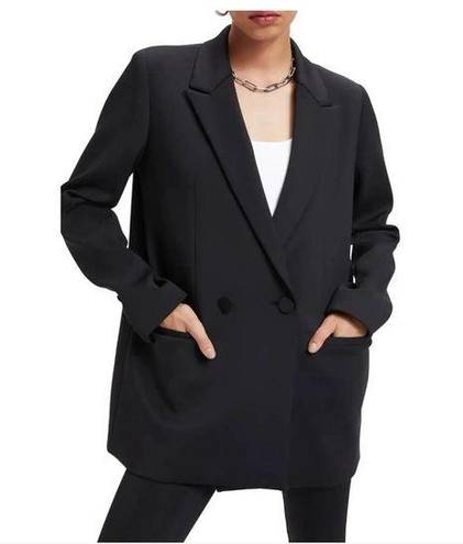 Good American  Black Long Sleeve Oversized Button Front Blazer size 7/US 4XL