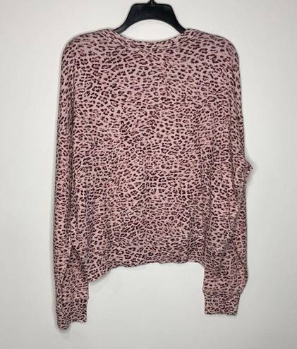 n: philanthropy pink leopard print jogger set size medium