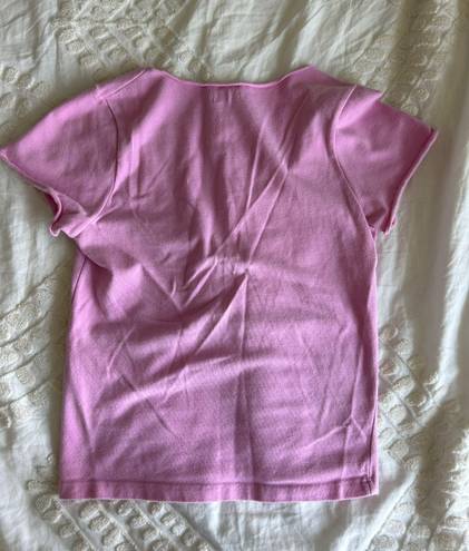 Brandy Melville Baby Pink Gina Cinched Top OS