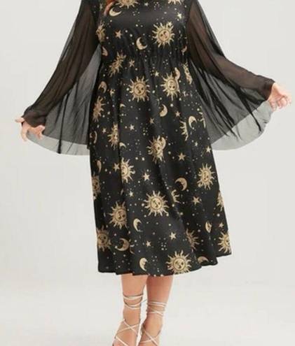 The Moon ⭐️🌙 Size 18 - 20• 2x • BloomChic •  And Star Bell Sleeve w/ Pockets Dress