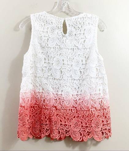 The Moon  Crochet Overlay Sleeveless Ombre Top