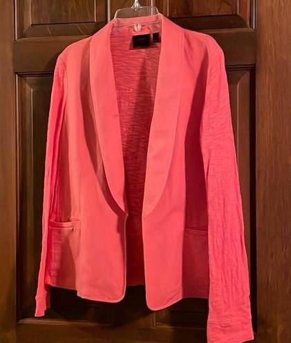 Rafaella  coral blazer jacket, S, cotton/linen blend, soft texture back & sleeves