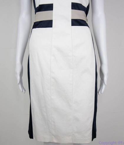 Joseph Ribkoff  black white sheath dress capped sleeves dress, 8