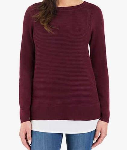 Hilary Radley  Plum Cowl neck sweater.