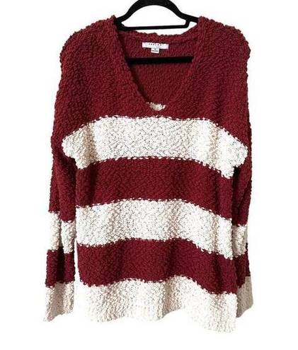 FAVLUX  Striped Popcorn Knit Oversized Sweater Sz Medium