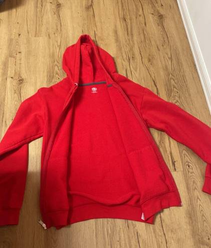 Red zip up jacket Size M