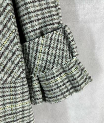 Free People  WE THE FREE Liberty Duster Plaid Wool Blend Coat Size Small