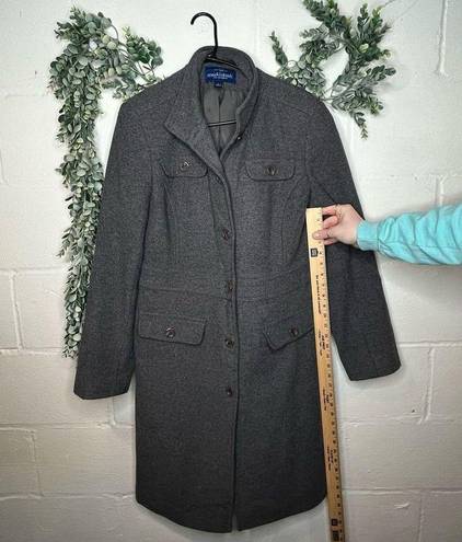 Mackintosh New England | women wool gray trench coat vintage Size L