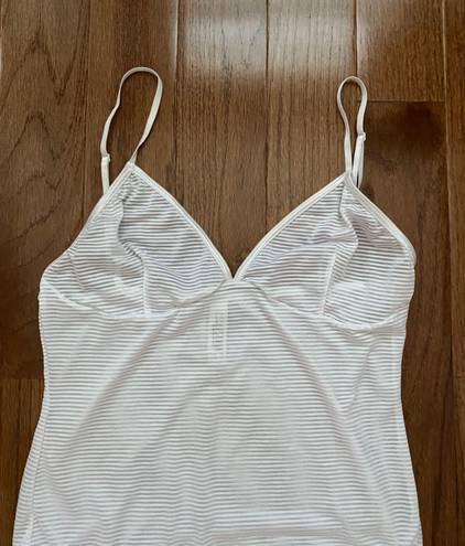 American Apparel Lingerie by  mesh striped white body suit