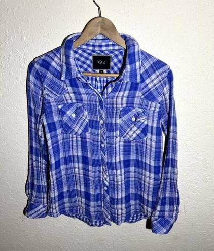 Rails  Blue Flannel Size Medium