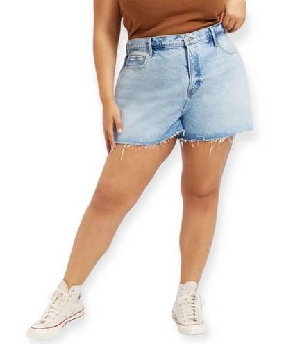 Good American NEW  Good 90s High-Rise Shorts, Blue Size 16 New w/Tag Retail $129