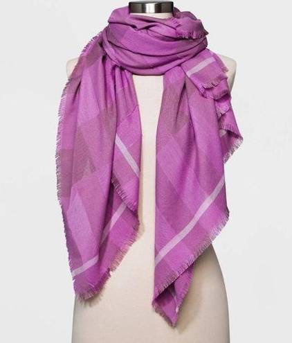 Universal Threads Women's Textured Check Wrap Scarf - Universal Thread Purple