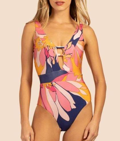 Trina Turk New!  Breeze Plunge Maillot One Piece Swimsuit