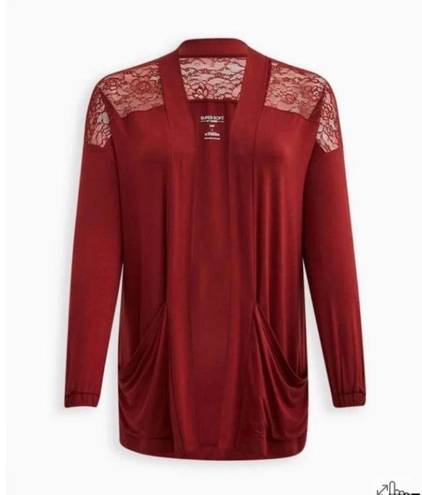 Torrid Red Super Soft Cardigan Top 