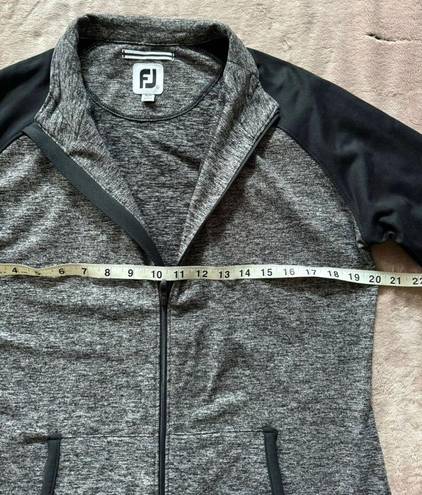 FootJoy  Women’s Jacket Heather Gray Black Full Zip Stretch Active Golf Sz L