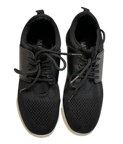 MIA  Womens Ares Athletic Training Sneaker Shoes 8M Black Lace Up Stretch Knit